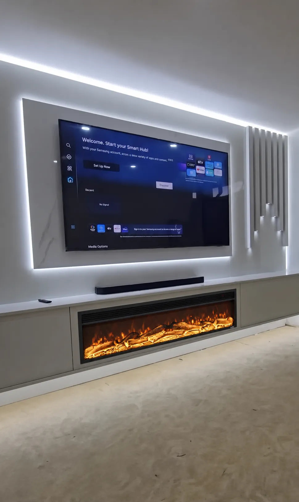 200cm Linear Fireplace