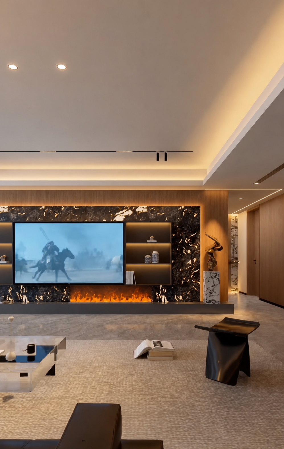 Builtin Fireplace • 155cm Steam Fireplace