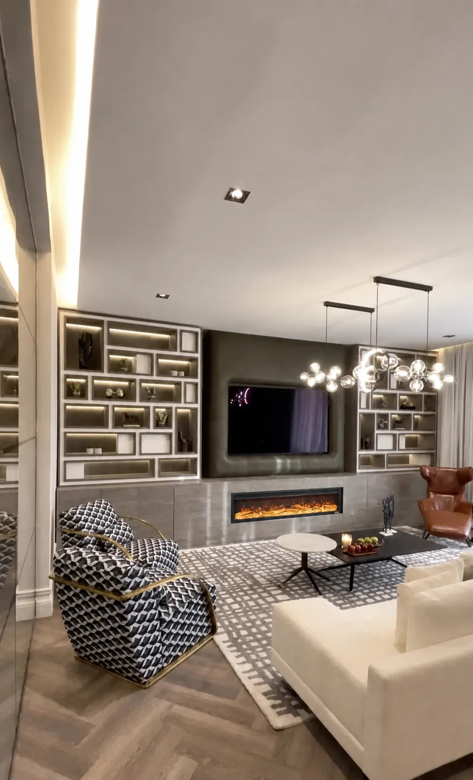 200cm Linear Fireplace