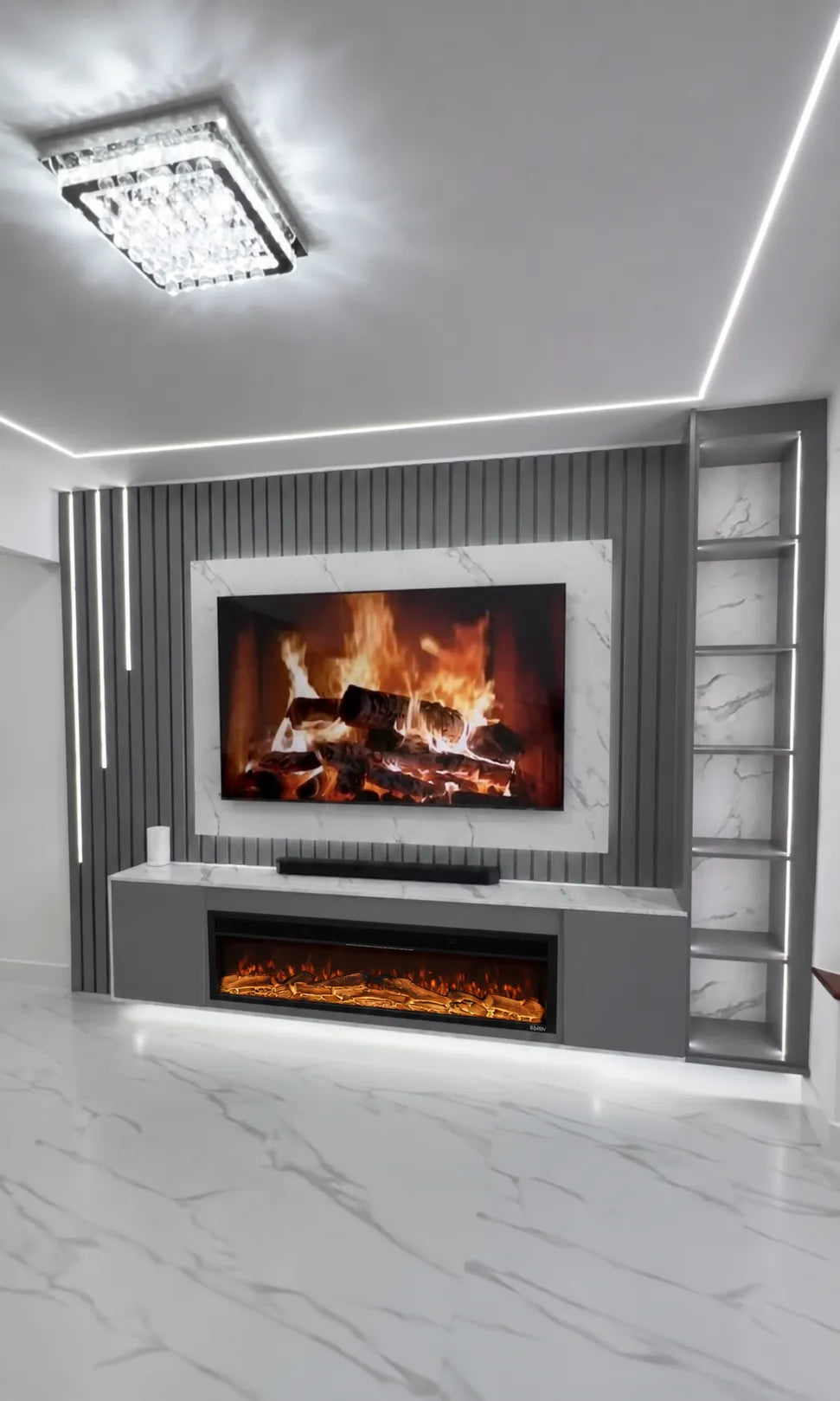 200cm Linear Fireplace