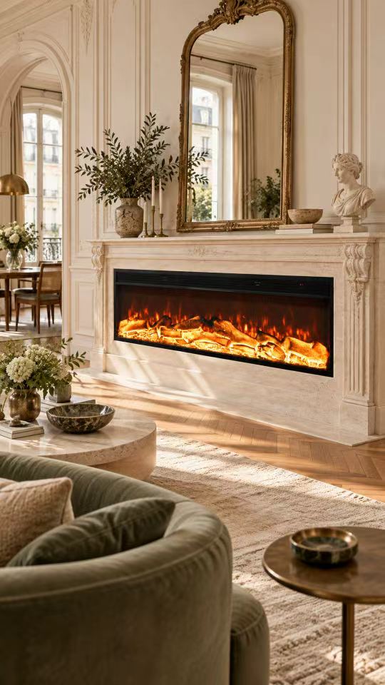 200cm Linear Fireplace
