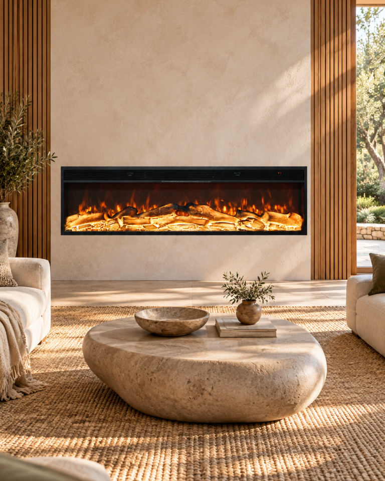 200cm Linear Fireplace