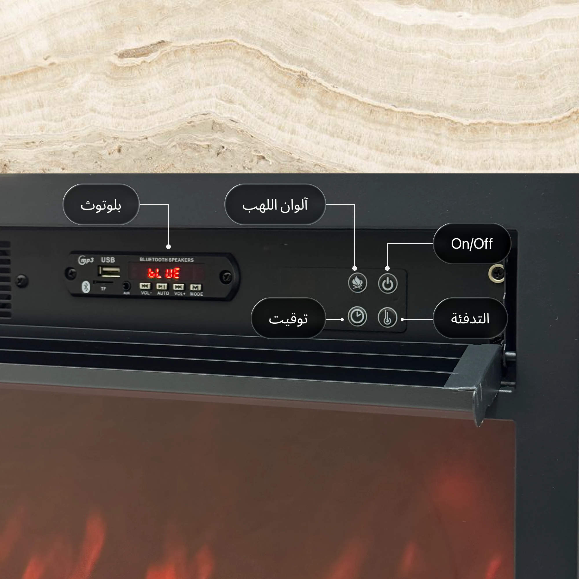 مدفأة كهربائية - ١٥٠ سم