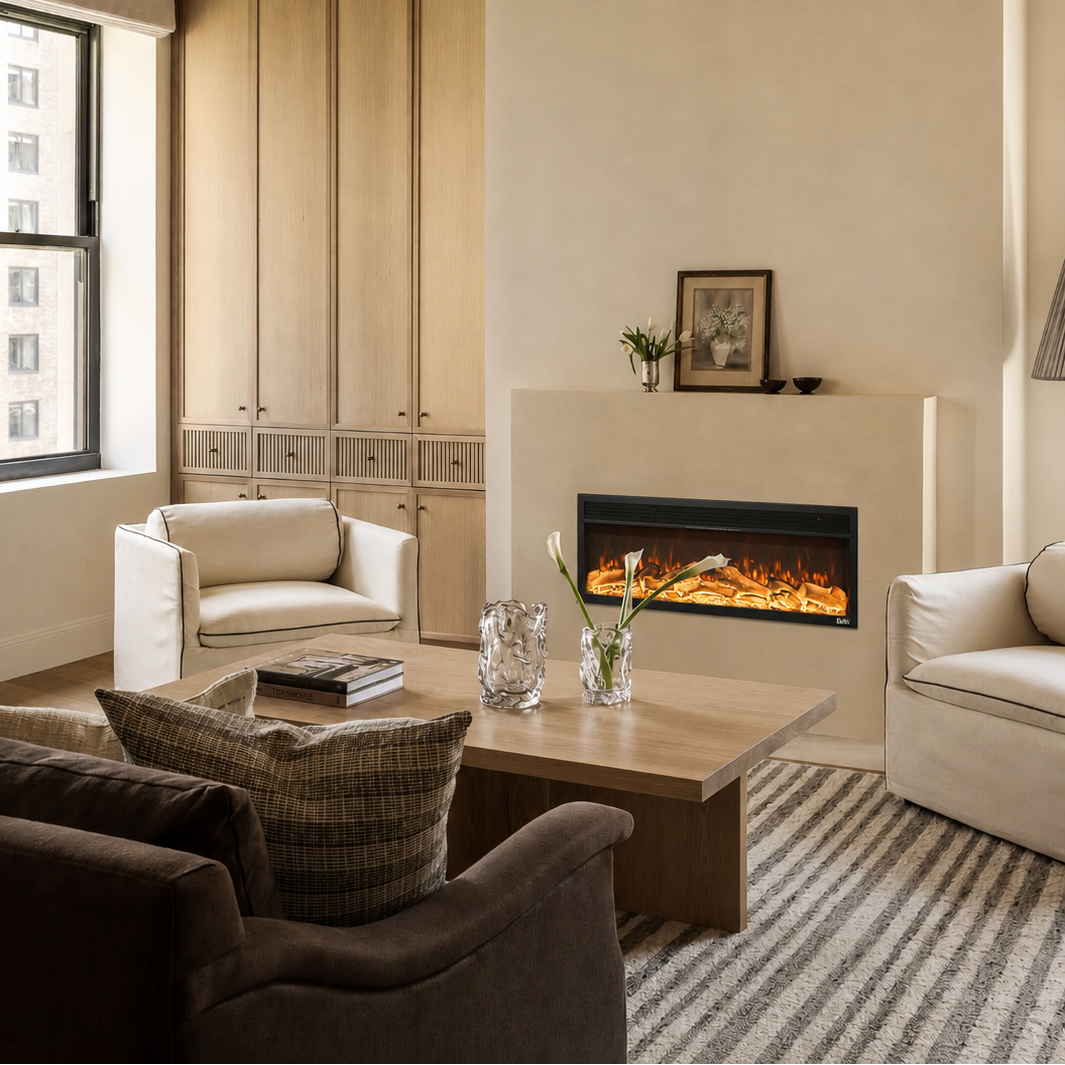 90cm Linear Fireplace